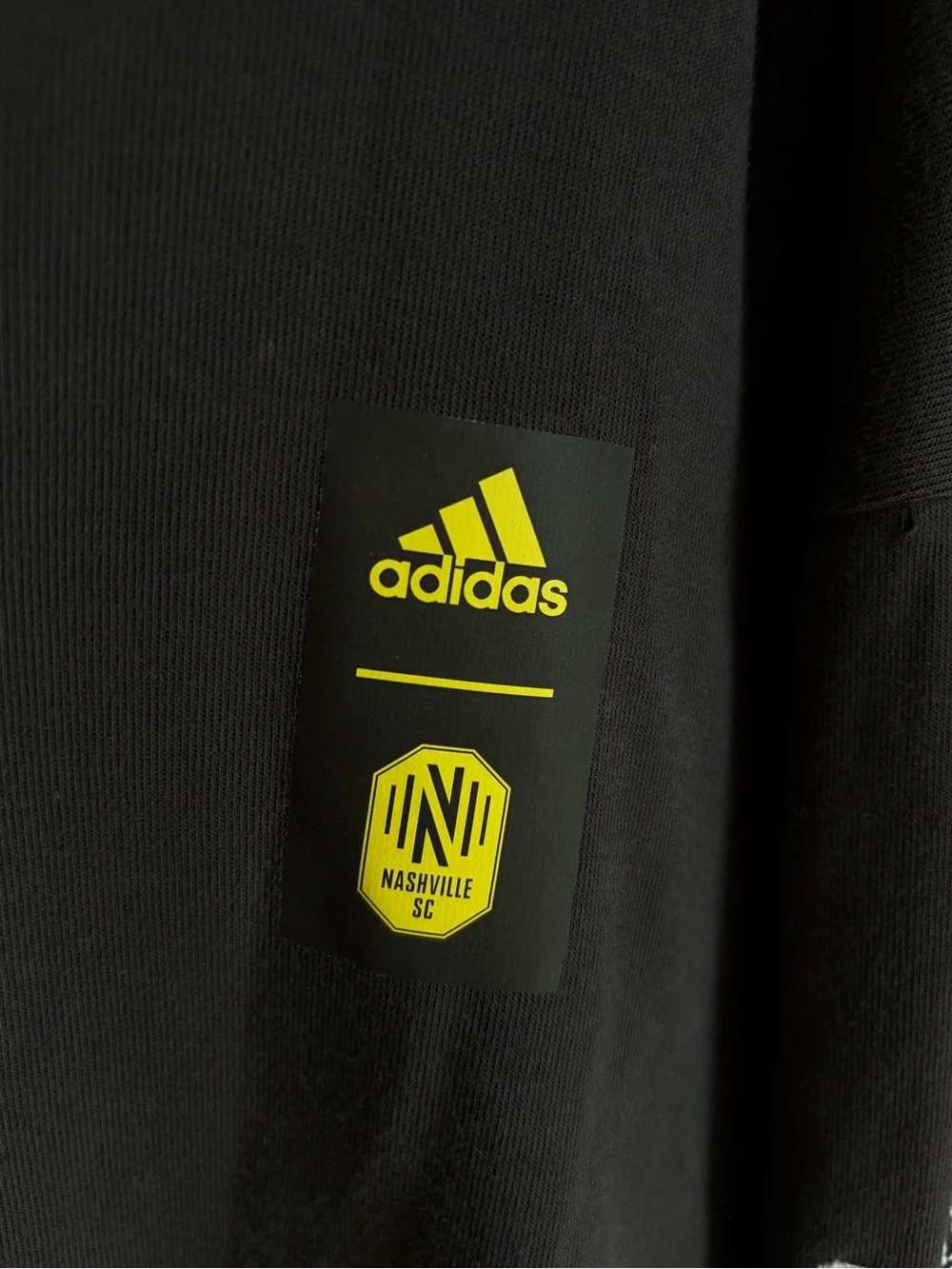 Adidas Black Hoodie with Yellow Logo